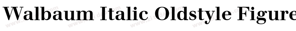 Walbaum Italic Oldstyle Figures字体转换